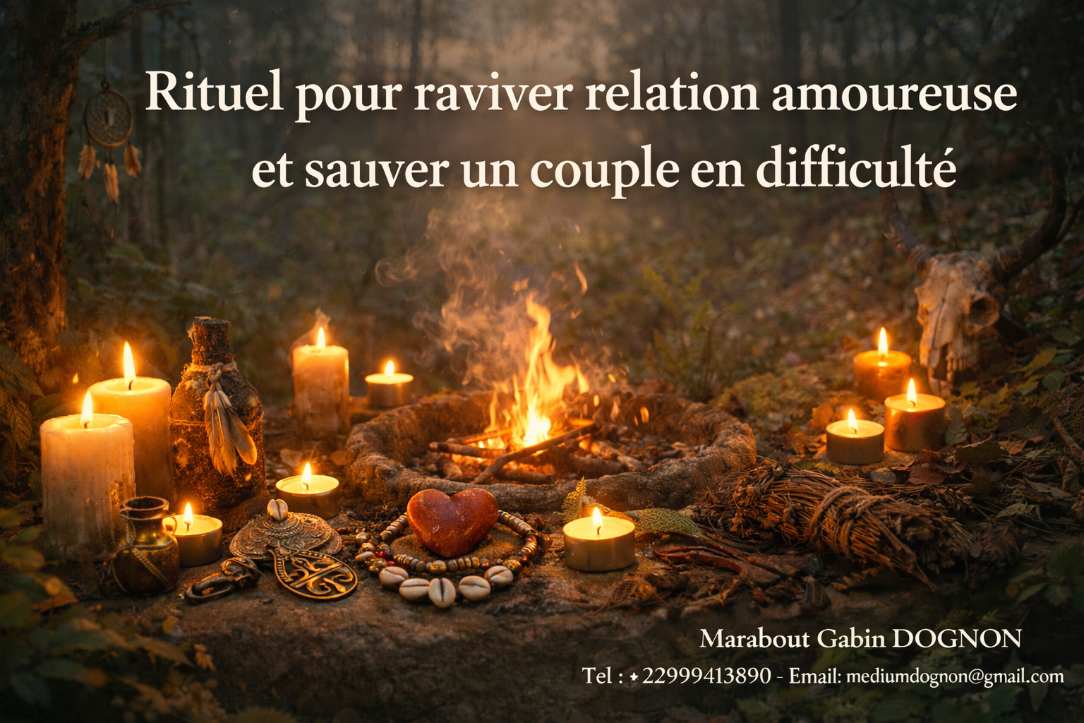 Rituel pour raviver relation amoureuse